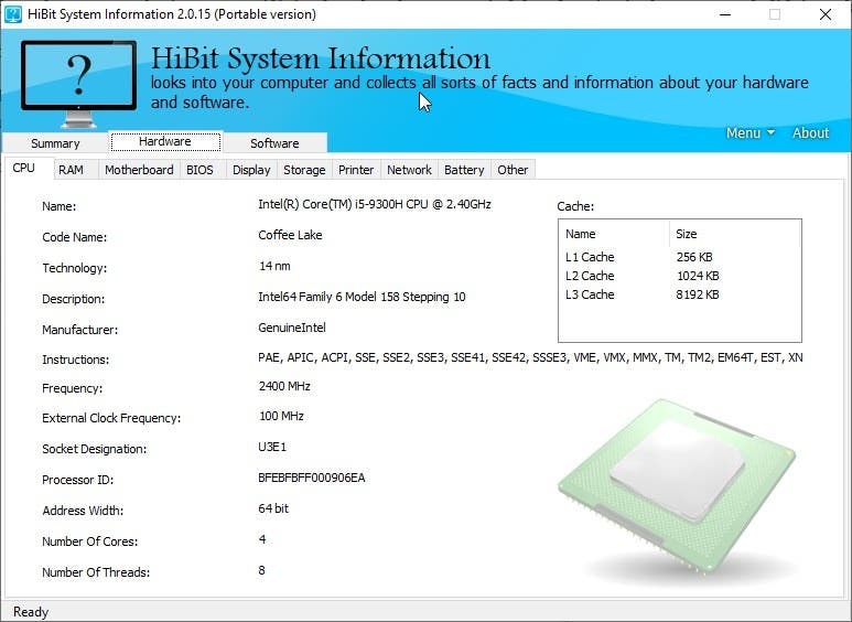 Hibit System Information 强悍的pc 软硬件信息查询工具 软餐